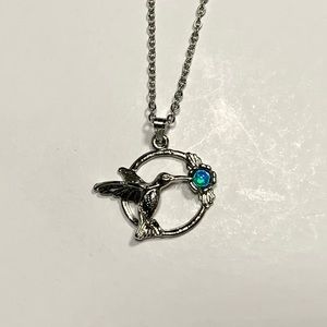 Silver Hummingbird Necklace